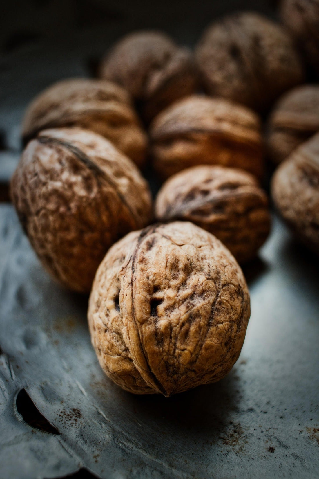 Walnut on table