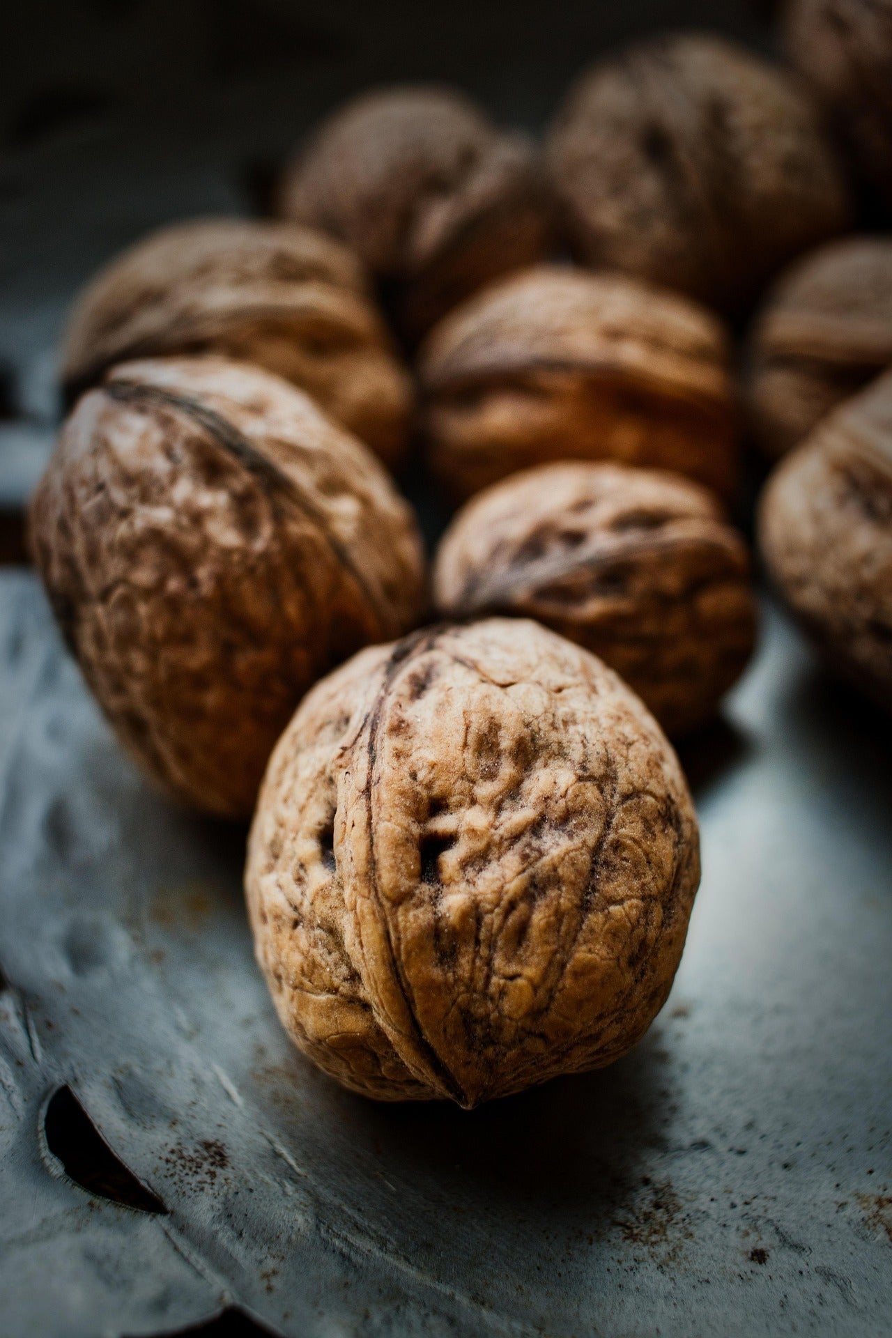 Walnut on table